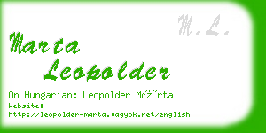 marta leopolder business card